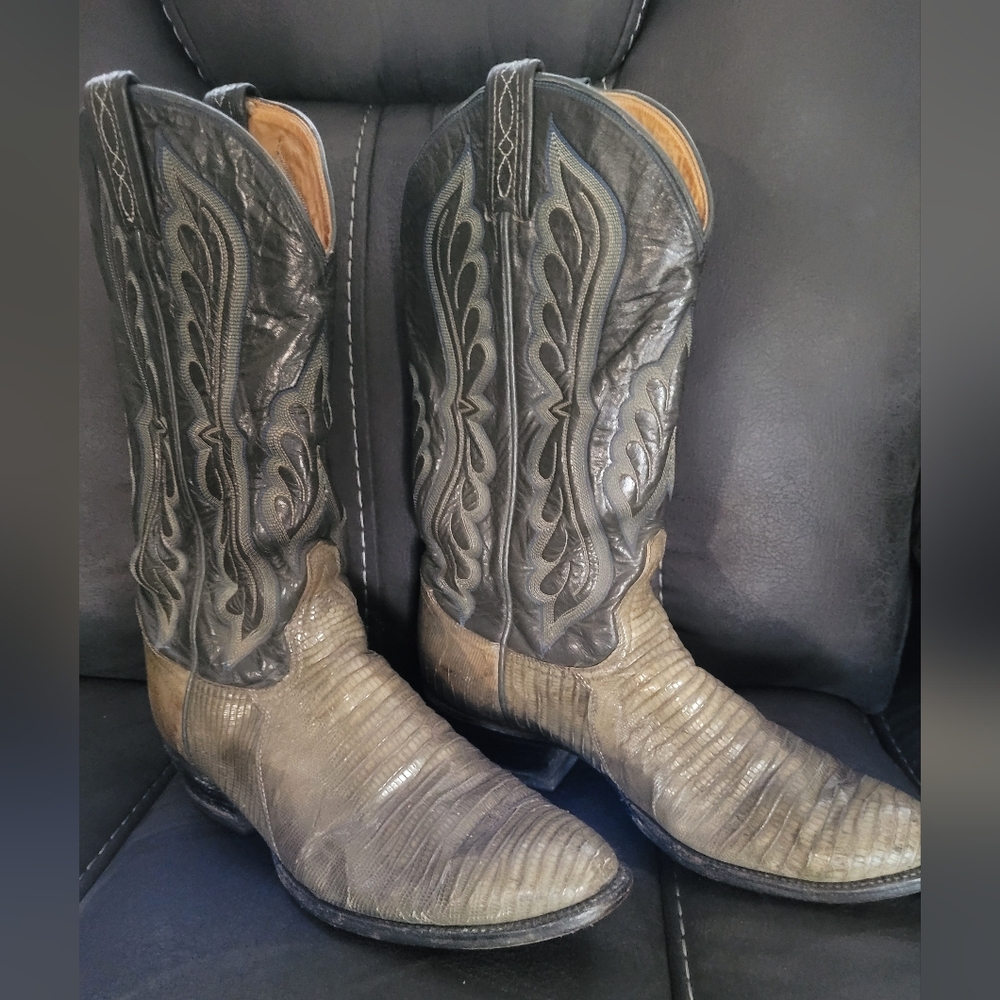 Vintage Tony Lama Lizard Boots
